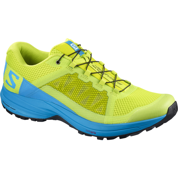 Salomon Israel XA ELEVATE - Mens Trail Running Shoes - Yellow/Blue (OUWQ-58907)